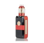 Compact Vape Mod with Red Body Black Panel and Gold Tank Against a White Background - Australia E-cigarette Store