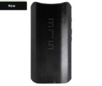New Black Davinci Vape Batterymod with Vertical Led Indicator Brushed Metal Side Front View - Australia E-cigarette Store