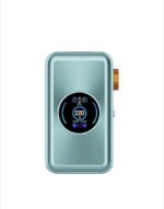 Teal Handheld Vape Mod with a Circular Led Screen Showing 220w Wattage - Australia E-cigarette Store