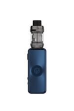 Blue Vape Mod with a Glass Tank Attached Viewed from the Front - Australia E-cigarette Store