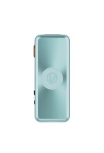 Turquoise Brushed-metal Back of a Smartphone Case with a Circular Logo in the Center - Australia E-cigarette Store