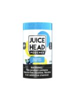 Juice Head Blueberry Lemon Mint Nicotine Pouches Can with Blue Cap and Bold Logo Warning Label at Bottom - Australia E-cigarette Store