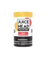 Juice Head Pouches Container Labeled Mango Strawberry Mint with a Bold Black Logo on White Background and a Nicotine Warning at the Bottom - Australia E-cigarette Store