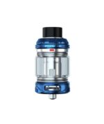 Blue and Silver Vape Tank with Glass Chamber and Black Mouthpiece Shown Upright on a White Background - Australia E-cigarette Store