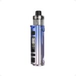 Blue and Silver Vape Mod with a Glass Tank on Top and a Digital Display Showing 80w Power - Australia E-cigarette Store