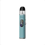 Teal Pod-style Vape Device with Black Mouthpiece and Digital Display Reading 40w Standing Upright - Australia E-cigarette Store
