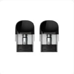 Two Vape Pod Cartridges Black Tops with Clear Bodies Placed Side by Side on a White Background - Australia E-cigarette Store