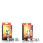 Two Smok Baby V2 Coil Kits a1 and A2 with Loose Replacement Coils Laid out in Front of the Boxes - Australia E-cigarette Store