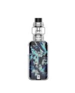 Compact Vape Mod with a Chunky Silver Tank and Blue Abstract-patterned Screenpanel on the Front - Australia E-cigarette Store