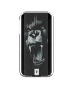 Smartphone with Grayscale Geometric Gorilla Artwork on a Dark Screen and a Silver-trimmed Frame - Australia E-cigarette Store