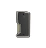 Handheld Metallic Lighter with a Textured Black Grip and a Yellow Fuel Window on the Side - Australia E-cigarette Store