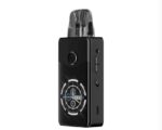 Black Vape Mod with a Transparent Top Pod and a Circular Dial-like Graphic on the Front - Australia E-cigarette Store