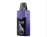 Purple Pod-style Vape Device with a Black Display Showing a Colorful Horse Image and the Time 1722 on the Screen Top Mouthpiece Visible - Australia E-cigarette Store