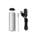 Vape Starter Kit White Cylindrical Pod with Black Mouthpiece Cleaning Brush and Usb Charging Cable Nearby - Australia E-cigarette Store