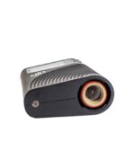 Compact Action Camera with a Circular Lens Outlined in Red and a Textured Gray Body - Australia E-cigarette Store
