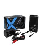 Vape Kit Including a Black Handheld Device Charging Charger Cables and Tools Arranged with the Cfx Vape Box in the Background - Australia E-cigarette Store