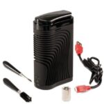 Black Vertical Portable Power Bankcharger with a Usb Cable and Small Included Tools screwdrivers Cleaning Brush on a White Background - Australia E-cigarette Store