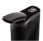 Rechargeable Black Electric Lighter with a Curved Top and Blue Indicator Leds on the Side - Australia E-cigarette Store