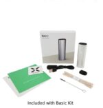 Pax Basic Kit Contents Portable Vaporizer Charging Case Usb Charging Cable Cleaning Tools and Instruction Booklet in Front of the Box - Australia E-cigarette Store