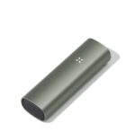 Slim Metallic Power Bankportable Charger Lying Diagonally on a White Background Rounded Ends and a Small Cross Logo on Top - Australia E-cigarette Store