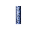 Blue Stainless-steel Water Bottle with Black Paint-splatter Design Against a White Background - Australia E-cigarette Store