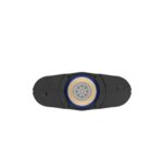 Black Handheld Device with a Circular Metal Centerpiece Surrounded by a Blue Ring - Australia E-cigarette Store