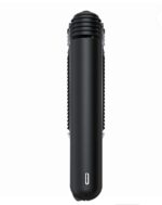 Black Handheld Microphone Standing Upright Against a White Background - Australia E-cigarette Store