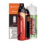 Red Geekvape Vape Mod with Black Top Next to a Green E-liquid Bottle and Orange Bo6 Coil Box in the Background - Australia E-cigarette Store