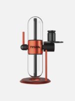 Red Tyson Lab Device with Glass Vertical Tubes and Black Fittings Mounted on a Red Stand Base - Australia E-cigarette Store
