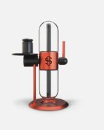 Red Glass Vacuum Coffee Siphon on a Red Stand with Black Fittings and Two Glass Chambers Used for Brewing Coffee - Australia E-cigarette Store