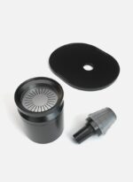 Disassembled Compact Black Coffee Grinder with Lid Grinding Chamber and Stainless Steel Insert - Australia E-cigarette Store