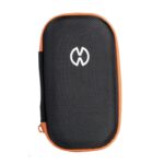 Hard-shell Zip Case with Black Textured Material and Orange Trim Likely Used to Store Small Electronics Like Wireless Earbuds - Australia E-cigarette Store