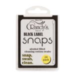Package of Randys Black Label Snaps Alcohol-filled Cleaning Cotton Swabs 24-pack with a Long Swab Illustration on the Right - Australia E-cigarette Store