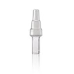 Clear Glass Ampoule with a Silver Metal Cap Standing Upright Empty - Australia E-cigarette Store