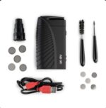 Vape Starter Kit with Black Handheld Device Usb Charging Cable Six Round Mesh Coil Discs a Brush and a Precision Tool - Australia E-cigarette Store