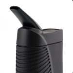 Black Handheld Plastic Device with a Curved Top Lever and a Ribbed Grip Shown from the Side - Australia E-cigarette Store