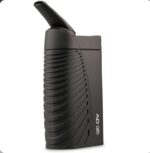 Black Handheld Butane Torch Lighter with a Curved Angled Nozzle and Ribbed Grip on the Side Side of the Body - Australia E-cigarette Store