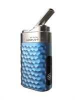 Blue Hexagonal-patterned Vape Device with a Silver Top and Angled Metal Mouthpiece Branding Visible As Python Lookah - Australia E-cigarette Store