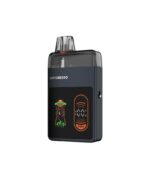 Vaporesso Vape Pod with a Dark Blue Body and Transparent Top Showing a Neon Graphic Display on the Front Panel - Australia E-cigarette Store