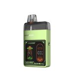 Green Vape Pod Mod with a Clear Top and Neon Front Panel Showing a Scifi Sticker and vaporesso Branding - Australia E-cigarette Store