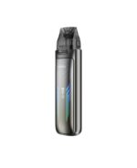 Sleek Black Vape Pod with a Transparent Mouthpiece and a Brushed Metal Body with Blue and Green Accents on the Front Panel pod System - Australia E-cigarette Store