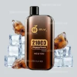 Vape Juice Bottle Labeled 2100 Puffs Happytank Me  You with Ice Cubes Around It - Australia E-cigarette Store