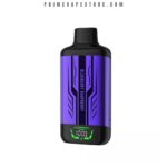 Compact Vape Device with a Purple Body and Black Top Flavor Label Reads blueberry Raspberry and a Small Green Digital Display at the Bottom - Australia E-cigarette Store