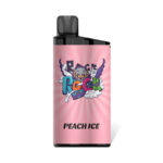 Vape Pod with Pink Label Featuring a Cartoon Robot and the Peach Ice Flavor Text - Australia E-cigarette Store