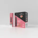 Boxed Iget Peach Strawberry Ice Disposable Vape with Pink and Black Packaging and Berry Graphics Indicating 4000 Puffs - Australia E-cigarette Store
