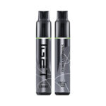 Two Black-silver Disposable Vape Pens Standing Upright Next to Each Other Left One Labeled hot L5500 and Right One Labeled strawberry Kiwi Ice feelm Max - Australia E-cigarette Store