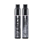 Two Disposable Vape Pens Standing Side by Side in Gray-black Gradients Left Pen Shows ice Hot L5500 Right Pen Shows strawberry Watermelon Ice Flavor Text feelm Brand - Australia E-cigarette Store